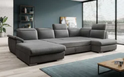 Designer Sofa Emiliano mit Schlaf- und Klappfunktion