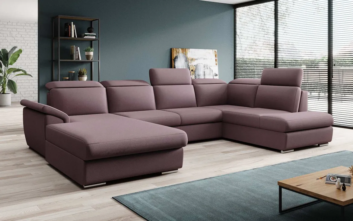 Designer Sofa Emiliano mit Schlaf- und Klappfunktion