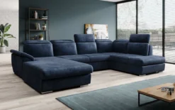 Designer Sofa Emiliano mit Schlaf- und Klappfunktion