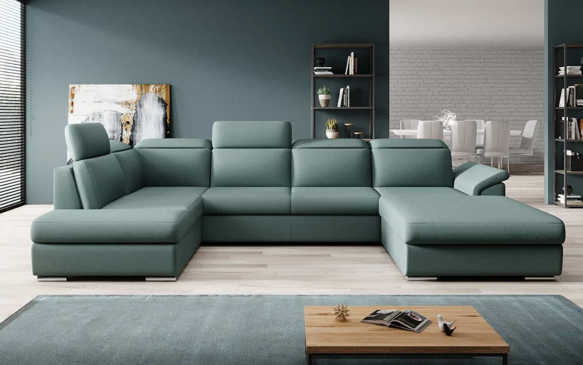 Designer Sofa Emiliano mit Schlaf- und Klappfunktion