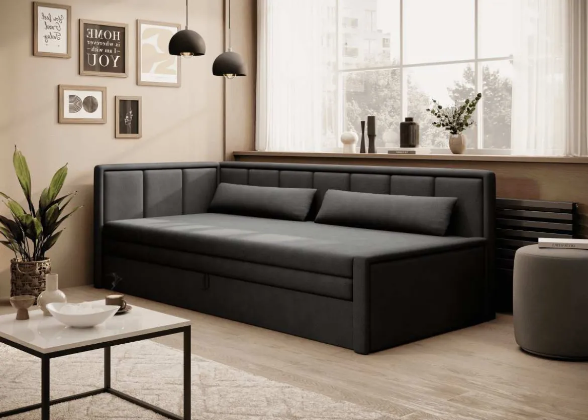 Designer Sofa Fellano mit Schlaffunktion und Stauraum