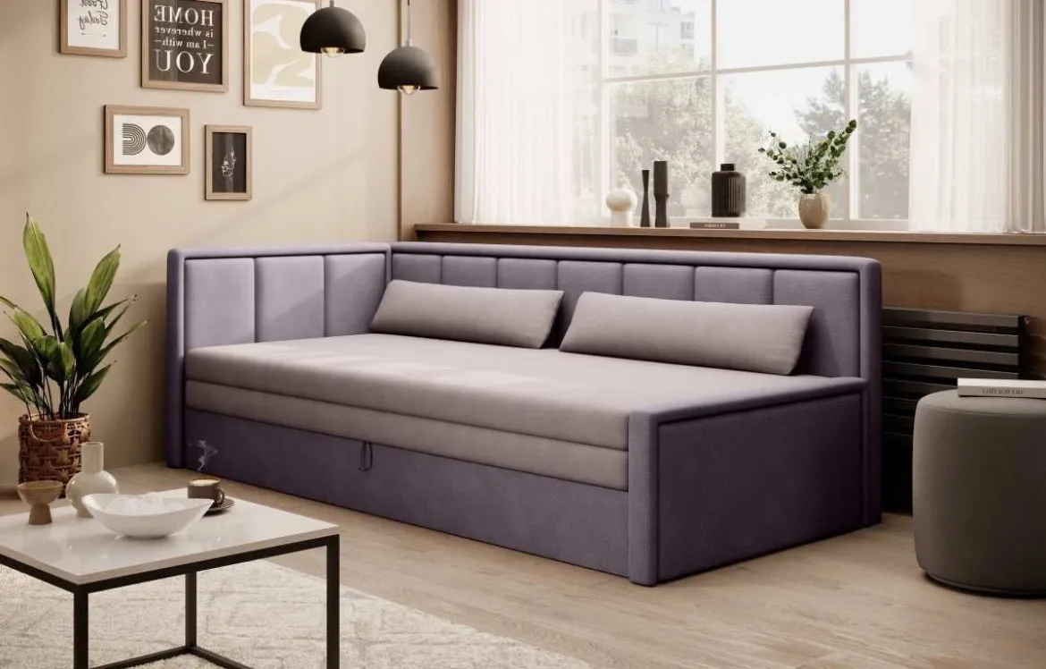 Designer Sofa Fellano mit Schlaffunktion und Stauraum