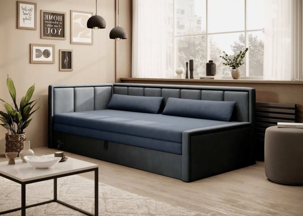 Designer Sofa Fellano mit Schlaffunktion und Stauraum