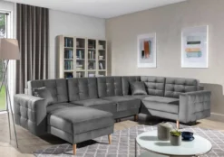 Designer Sofa Fjord U mit Schlaffunktion und Stauraum