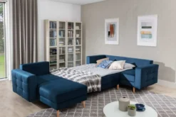 Designer Sofa Fjord U mit Schlaffunktion und Stauraum