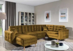 Designer Sofa Fjord U mit Schlaffunktion und Stauraum