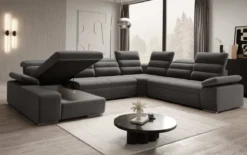 Designer Sofa Kreta mit Schlaf - und Klappfunktion