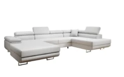 Designer Sofa Lago mit Schlaf - und Klappfunktion in Bouclé