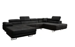 Designer Sofa Lago mit Schlaf - und Klappfunktion in Bouclé
