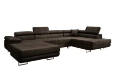 Designer Sofa Lago mit Schlaf - und Klappfunktion in Bouclé