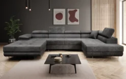 Designer Sofa Lago mit Schlaf - und Klappfunktion in Cord