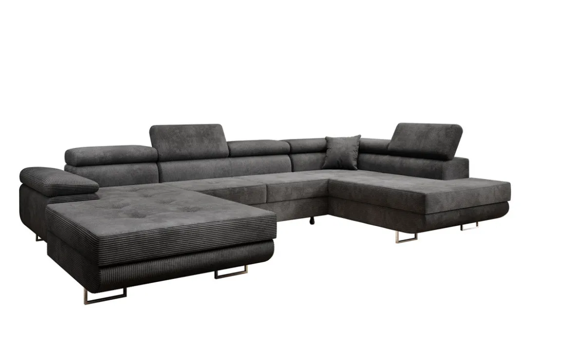 Designer Sofa Lago mit Schlaf - und Klappfunktion in Cord