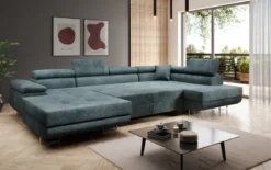 Designer Sofa Lago mit Schlaf - und Klappfunktion in Cord