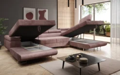 Designer Sofa Lago mit Schlaf - und Klappfunktion in Cord