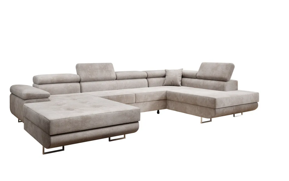 Designer Sofa Lago mit Schlaf - und Klappfunktion in Cord