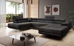 Designer Sofa Lago mit Schlaf - und Klappfunktion in Cord