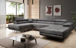 Designer Sofa Lago mit Schlaf - und Klappfunktion in Cord