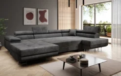 Designer Sofa Lago mit Schlaf - und Klappfunktion in Cord