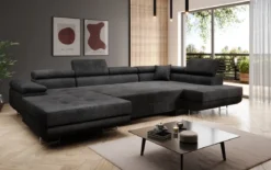 Designer Sofa Lago mit Schlaf - und Klappfunktion in Cord