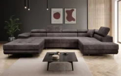 Designer Sofa Lago mit Schlaf - und Klappfunktion in Cord