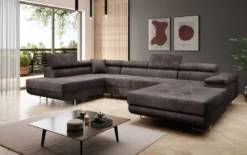 Designer Sofa Lago mit Schlaf - und Klappfunktion in Cord