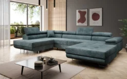 Designer Sofa Lago mit Schlaf - und Klappfunktion in Cord