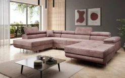Designer Sofa Lago mit Schlaf - und Klappfunktion in Cord