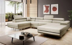 Designer Sofa Lago mit Schlaf - und Klappfunktion in Samt