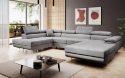 Designer Sofa Lago mit Schlaf - und Klappfunktion in Samt