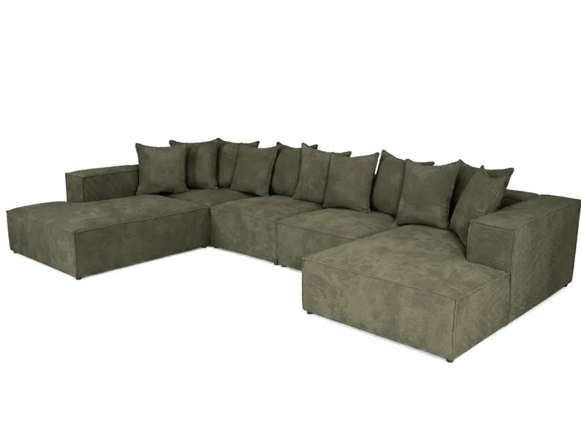 Designer Sofa Largo U XXL in Cord