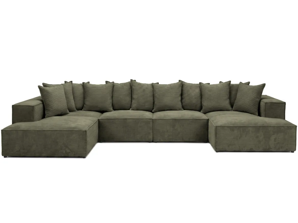Designer Sofa Largo U XXL in Cord