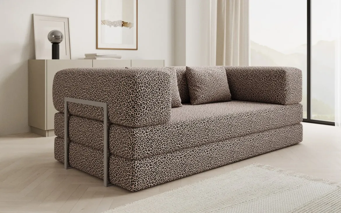Designer Sofa Lazy 3 Sitzer im Wildmuster