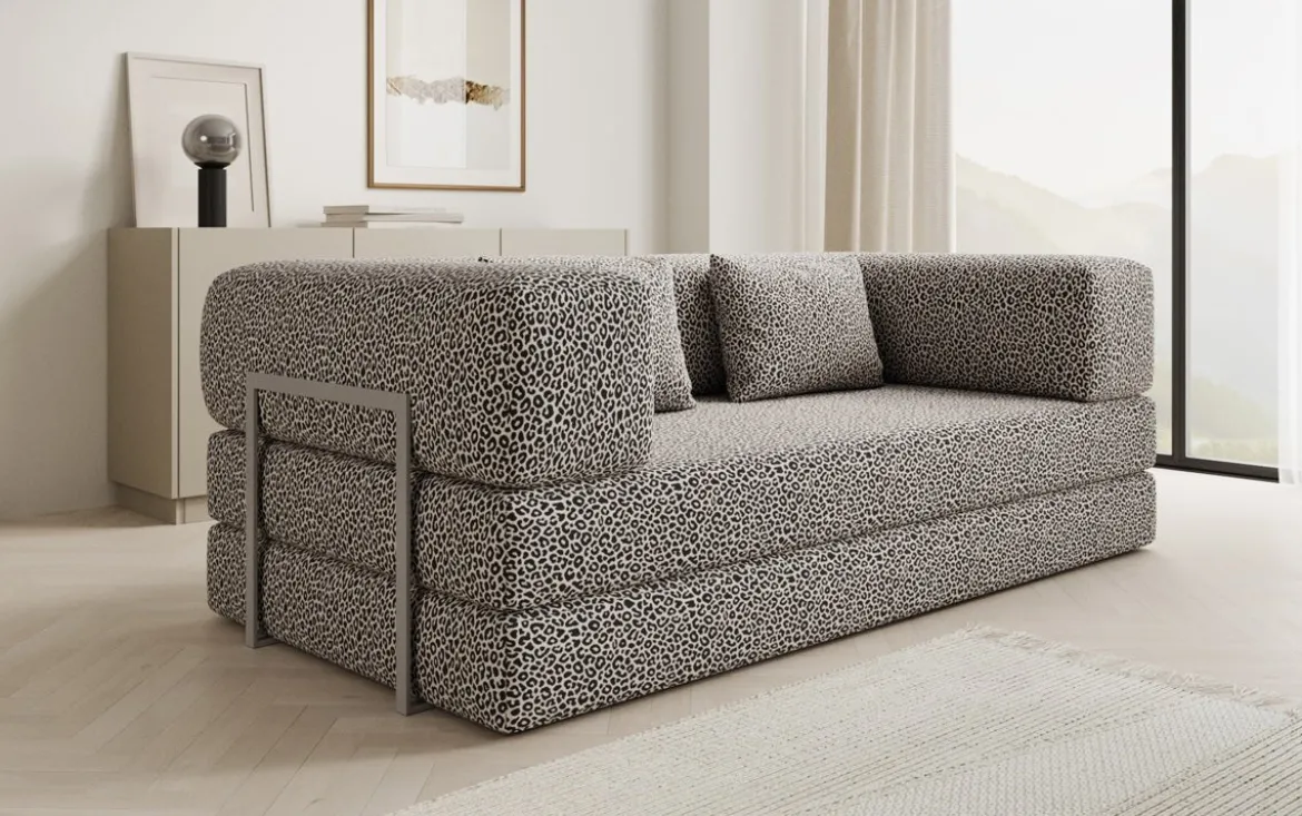 Designer Sofa Lazy 3 Sitzer im Wildmuster