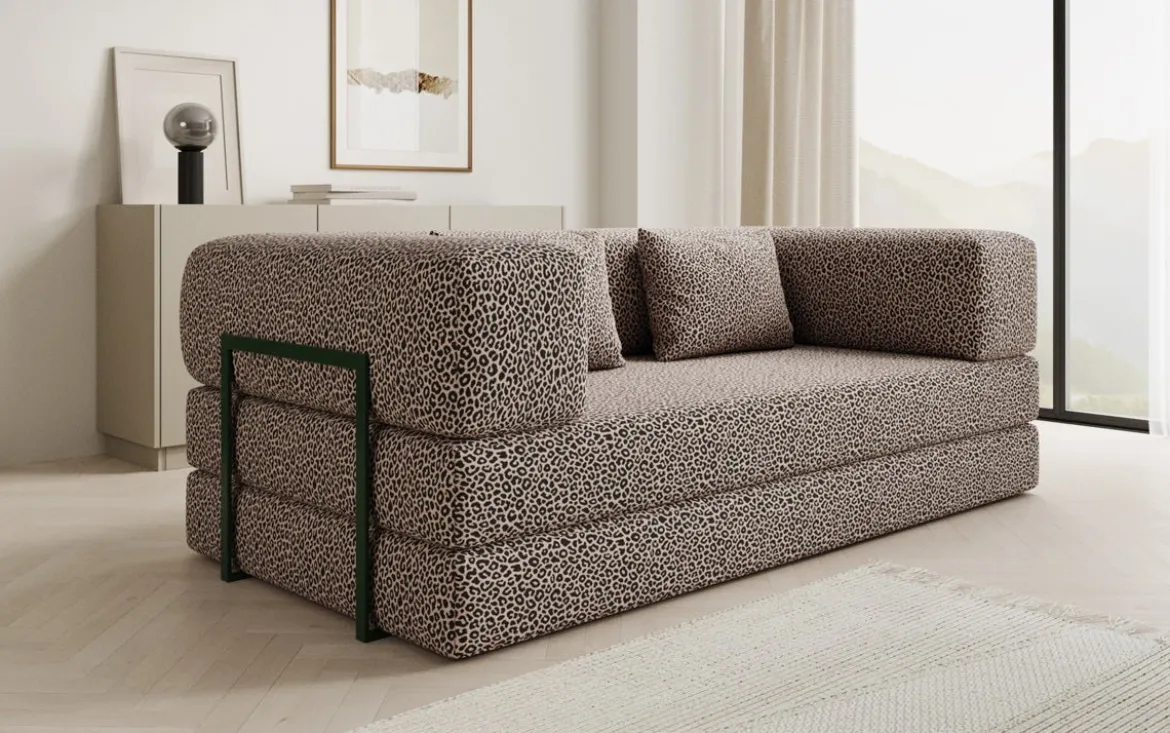 Designer Sofa Lazy 3 Sitzer im Wildmuster