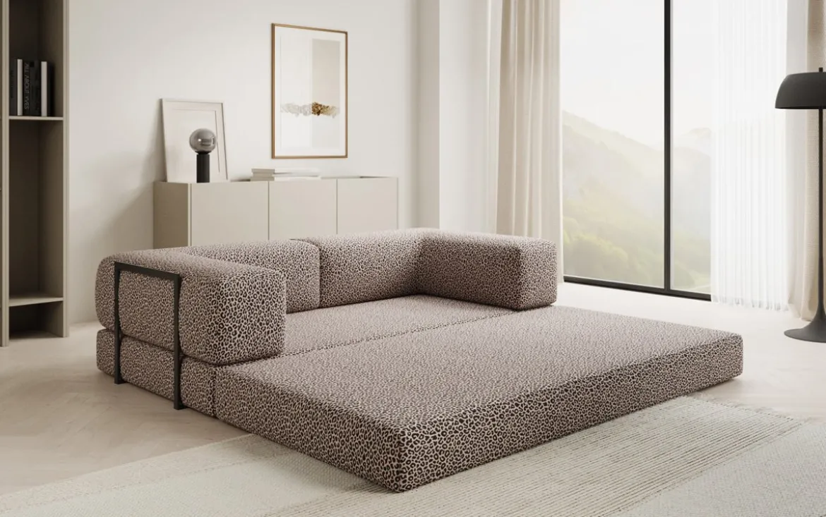 Designer Sofa Lazy 3 Sitzer im Wildmuster