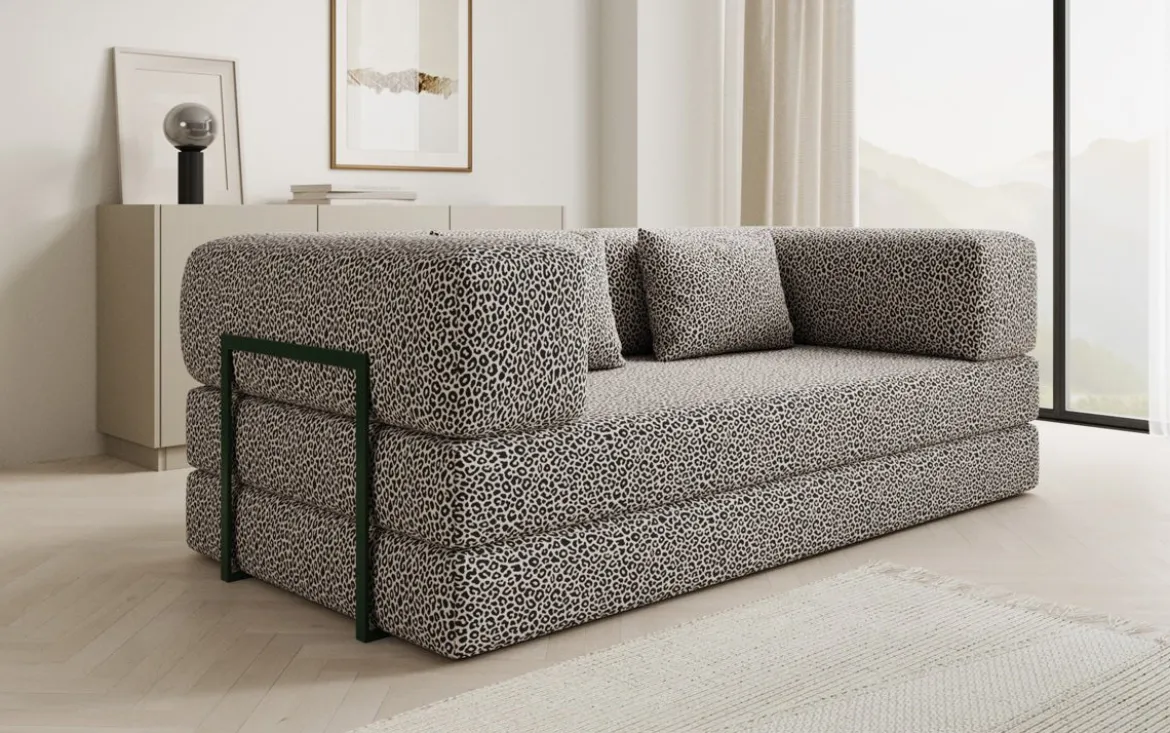 Designer Sofa Lazy 3 Sitzer im Wildmuster