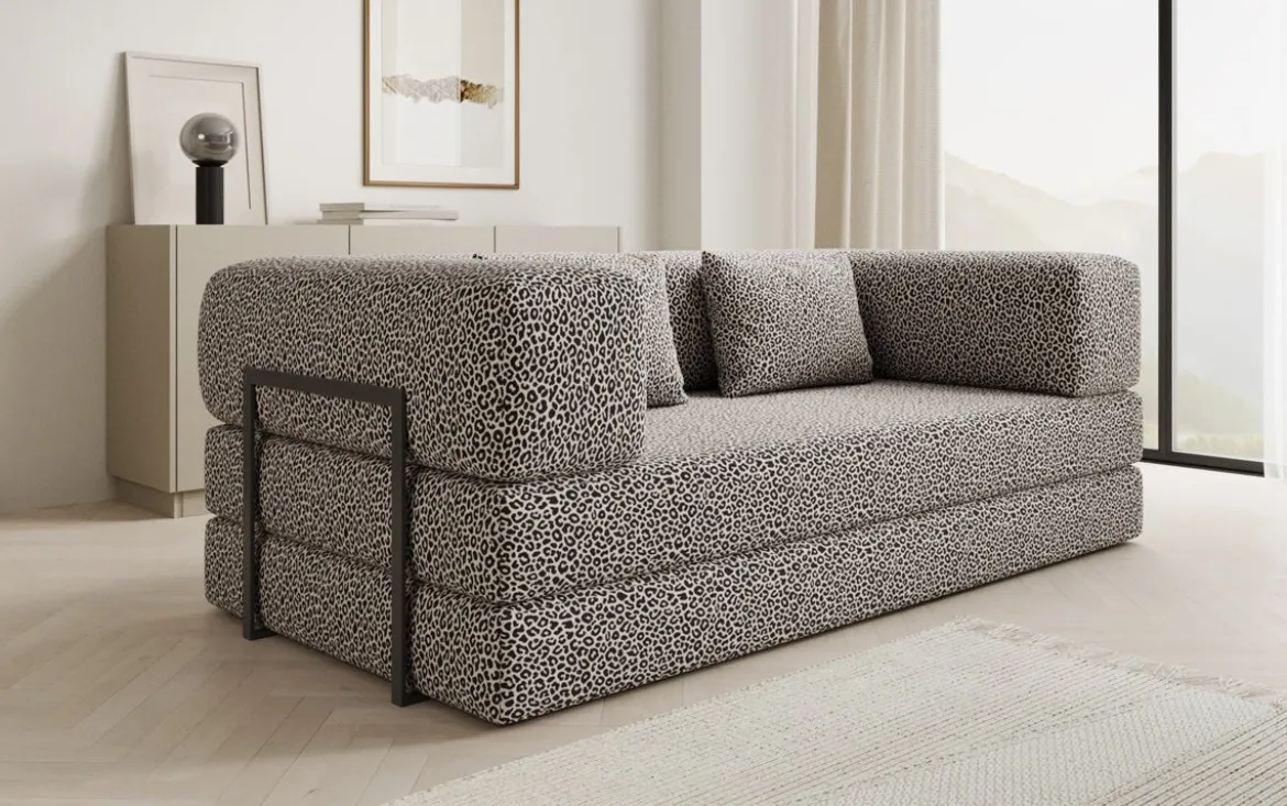 Designer Sofa Lazy 3 Sitzer im Wildmuster