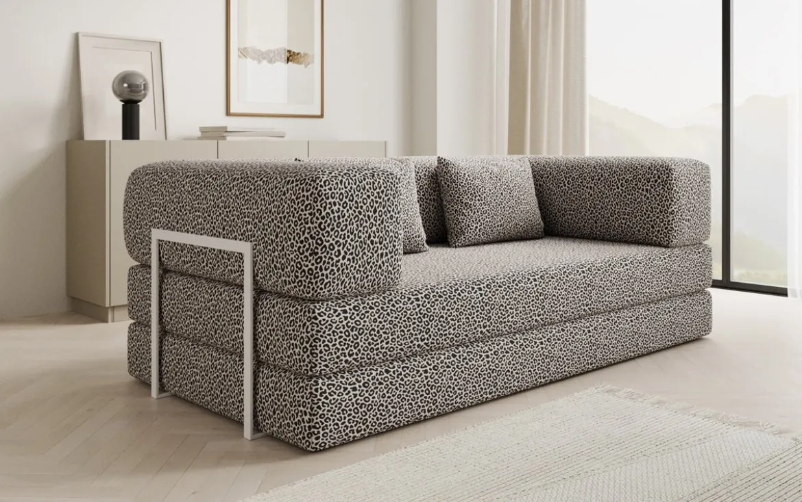 Designer Sofa Lazy 3 Sitzer im Wildmuster