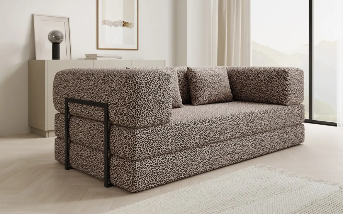 Designer Sofa Lazy 3 Sitzer im Wildmuster