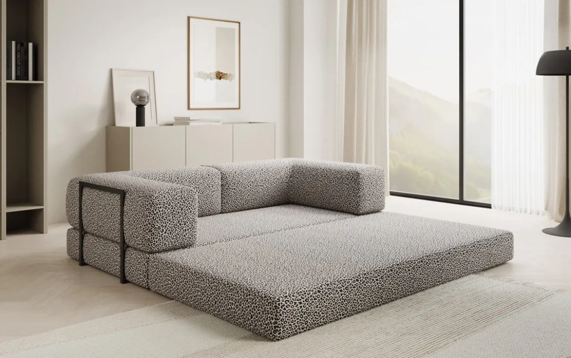 Designer Sofa Lazy 3 Sitzer im Wildmuster