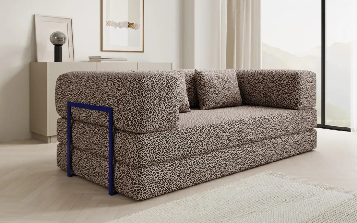 Designer Sofa Lazy 3 Sitzer im Wildmuster