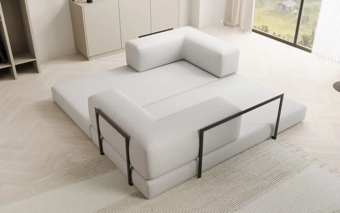 Designer Sofa Lazy 3 Sitzer in Bouclé