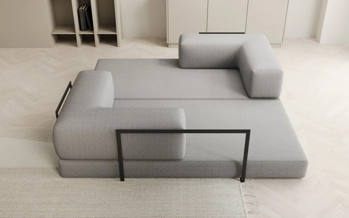 Designer Sofa Lazy 3 Sitzer in Bouclé
