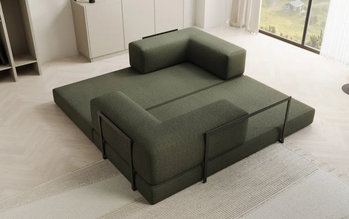Designer Sofa Lazy 3 Sitzer in Bouclé