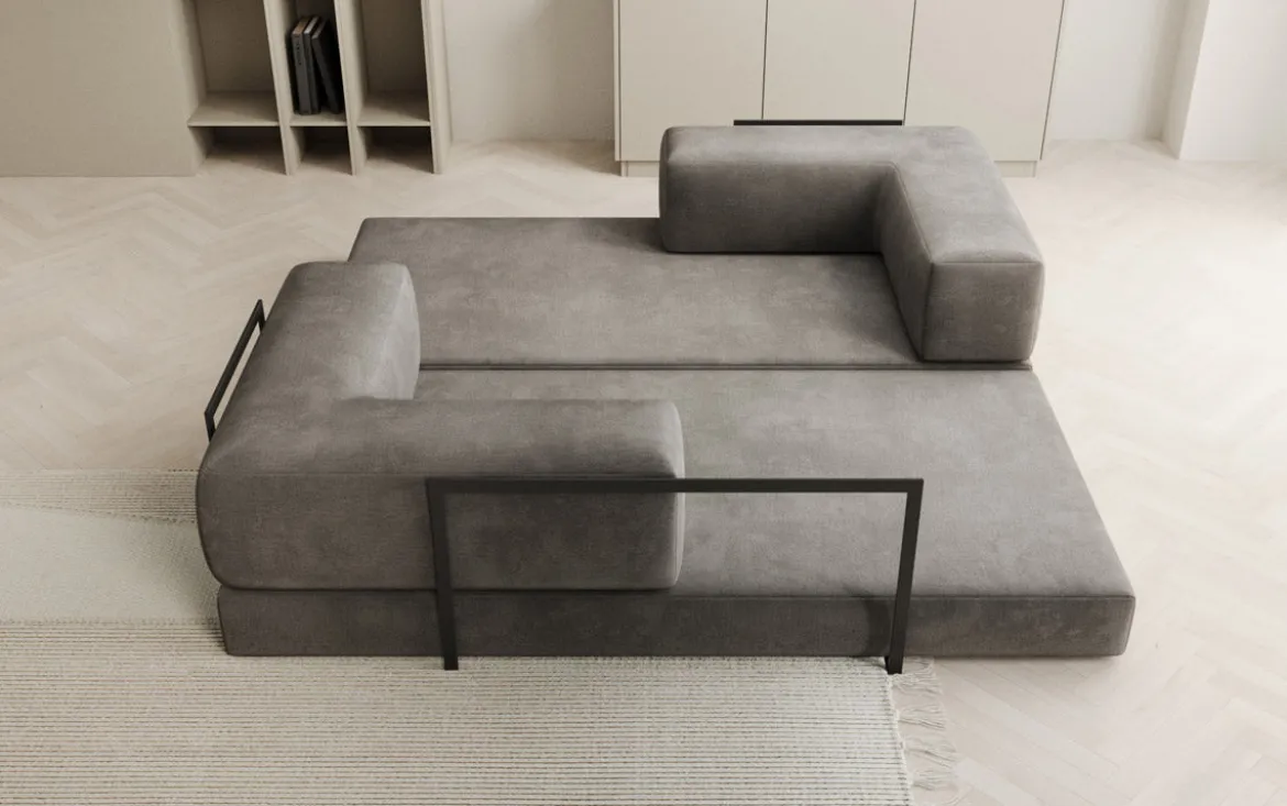 Designer Sofa Lazy 3 Sitzer in Samt