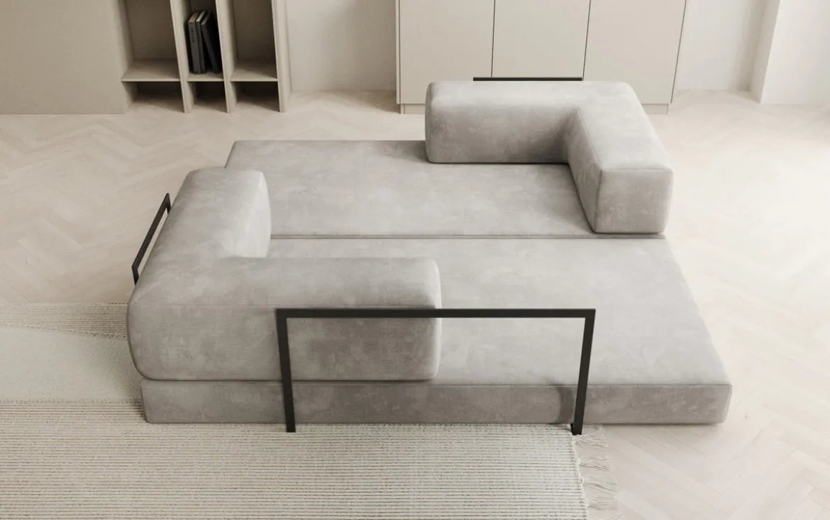 Designer Sofa Lazy 3 Sitzer in Samt