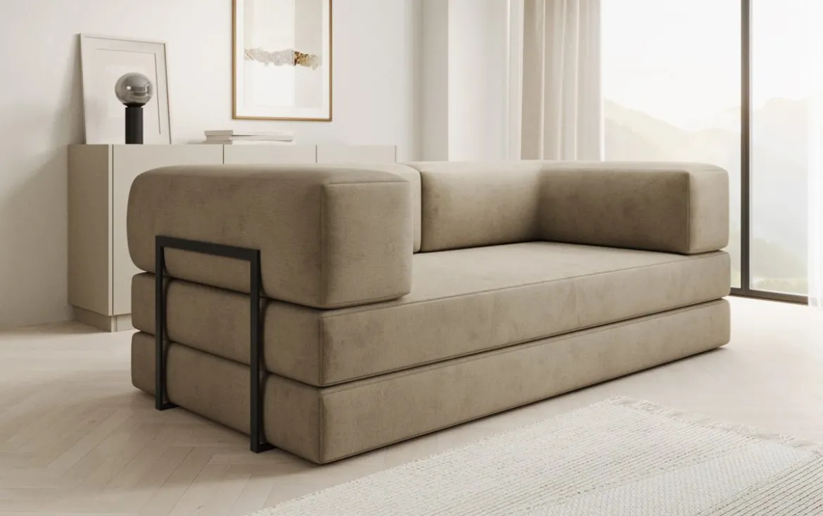 Designer Sofa Lazy 3 Sitzer in Samt