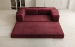 Designer Sofa Lazy 3 Sitzer in Samt
