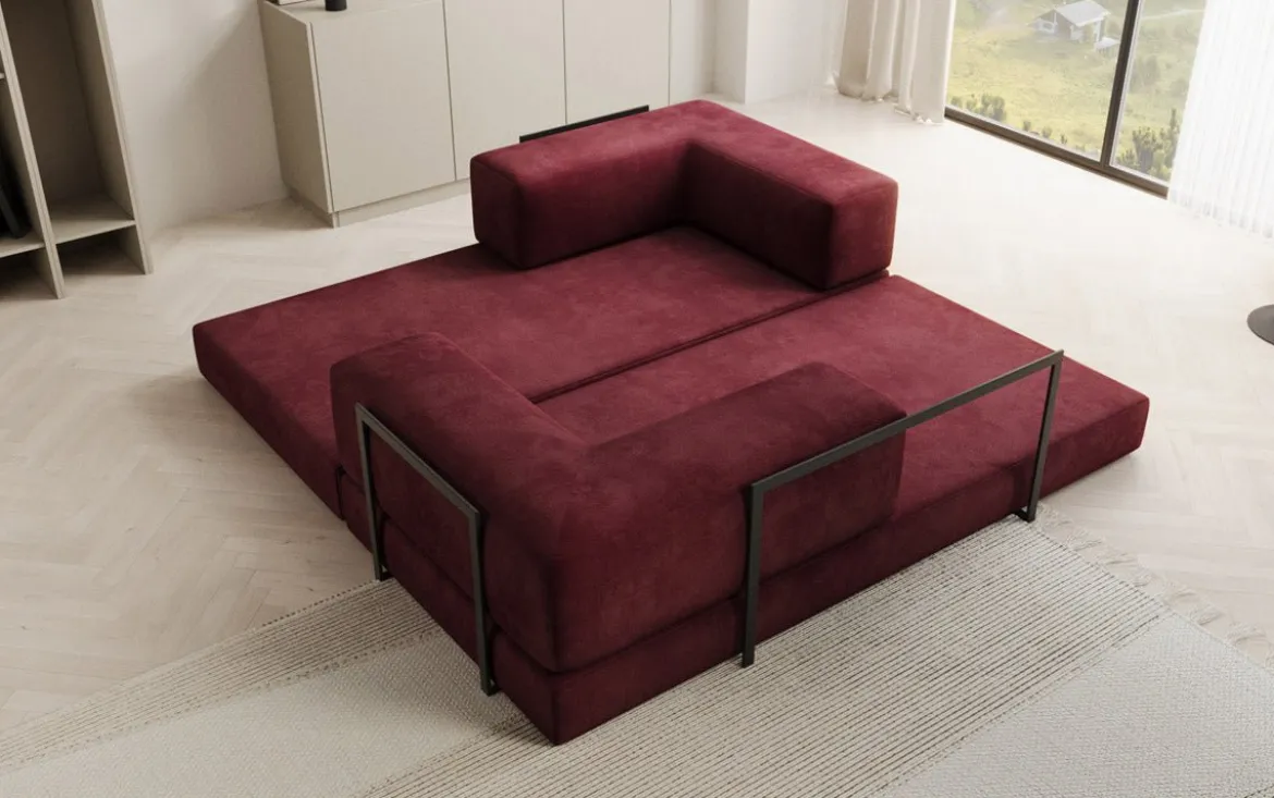 Designer Sofa Lazy 3 Sitzer in Samt