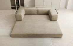 Designer Sofa Lazy 3 Sitzer in Samt